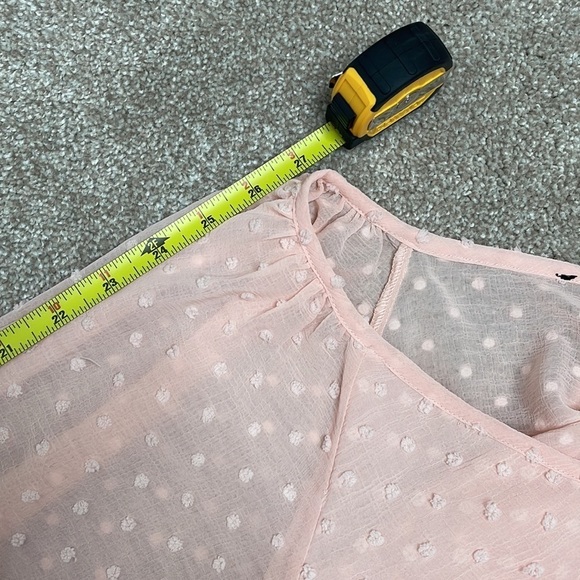 Lulu's Thrills and Frills Blush Pink Swiss Dot Ruffled Long Sleeve Top - Picture 15 of 15